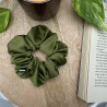Olivová saténová scrunchie do vlasů | Emies