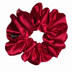 Červená saténová scrunchie