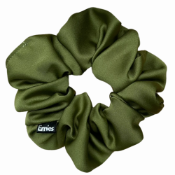 Olivová saténová scrunchie do vlasů | Emies