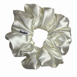 Smetanová saténová scrunchie