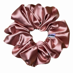 Světle růžová saténová scrunchie