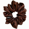 Hnědá saténová scrunchie do vlasů | Emies