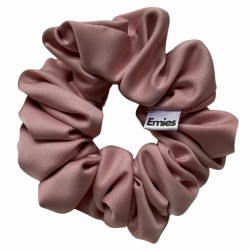 Pudrová saténová scrunchie