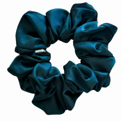 Petrolejová saténová scrunchie