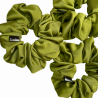 Olivová saténová scrunchie do vlasů | Emies