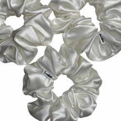 Smetanová saténová scrunchie do vlasů | Emies