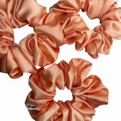Meruňková saténová scrunchie do vlasů | Emies