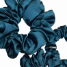 Petrolejová saténová scrunchie do vlasů | Emies