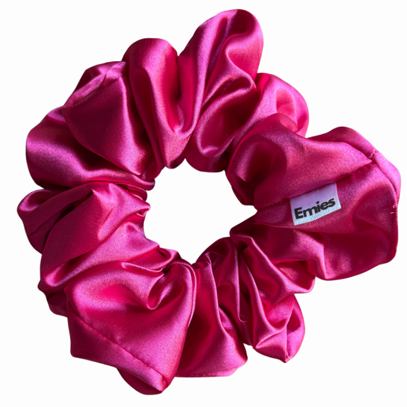 Malinová saténová scrunchie do vlasů | Emies