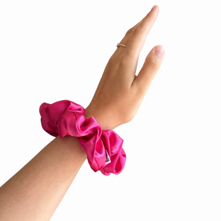 Malinová saténová scrunchie do vlasů | Emies