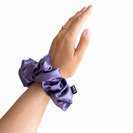 Švestková saténová scrunchie do vlasů | Emies