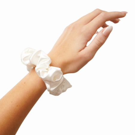 Smetanová saténová scrunchie do vlasů | Emies